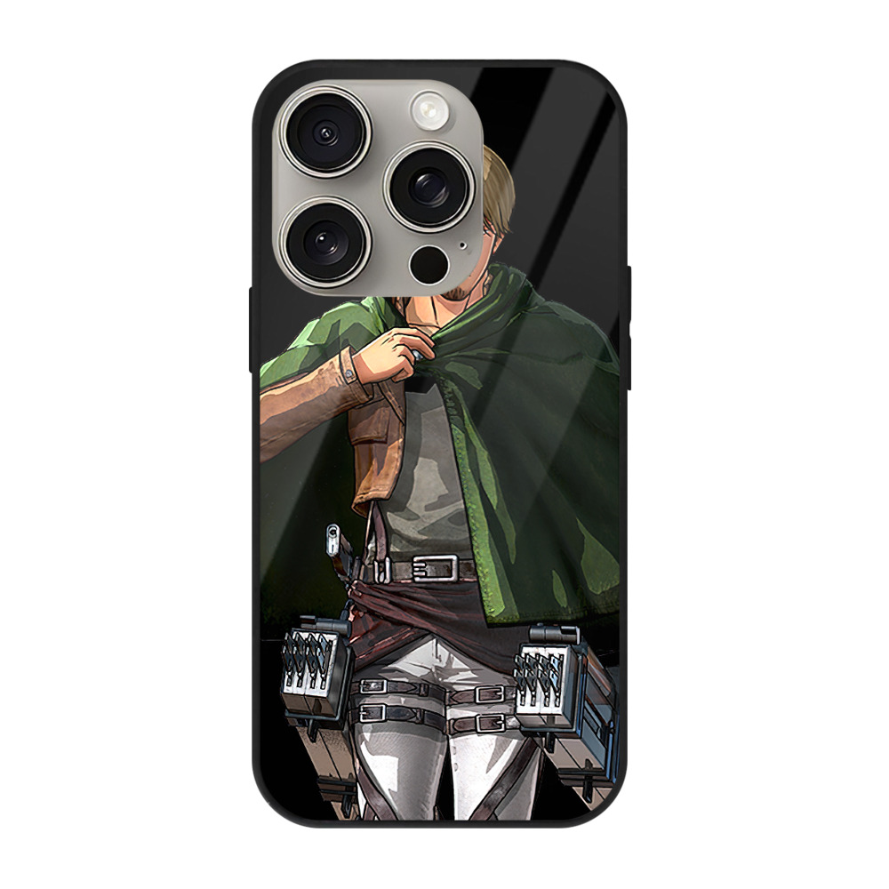 （画像用） 進撃の巨人 ミケ·ザカリアス Attack on Titan Mike Zakarius 【iPhone15Pro対応】スマホケース 耐衝撃＆黄変防止 背面ガラス