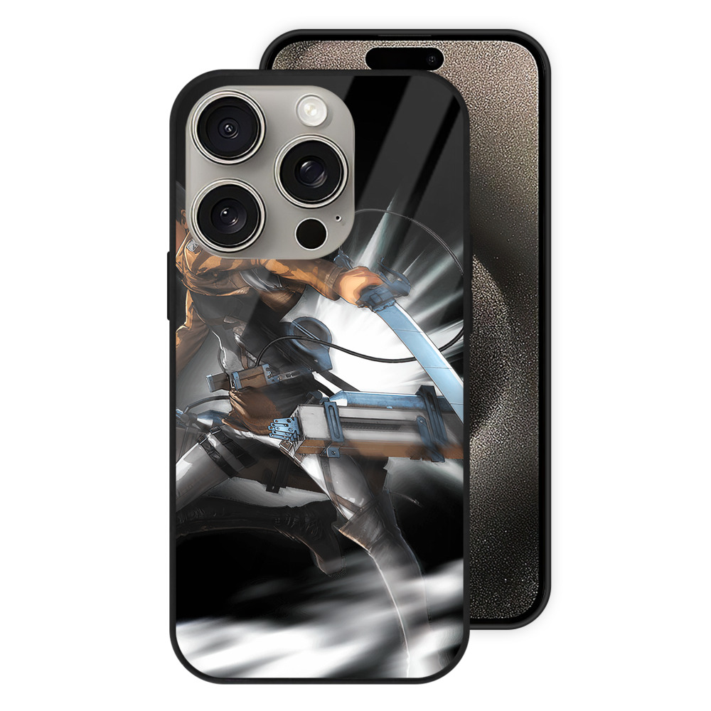（画像用） 進撃の巨人 ベルトルト・フーバー Attack on Titan Bertholdt Hoover 【iPhone15Pro対応】スマホケース 耐衝撃＆黄変防止 背面ガラス