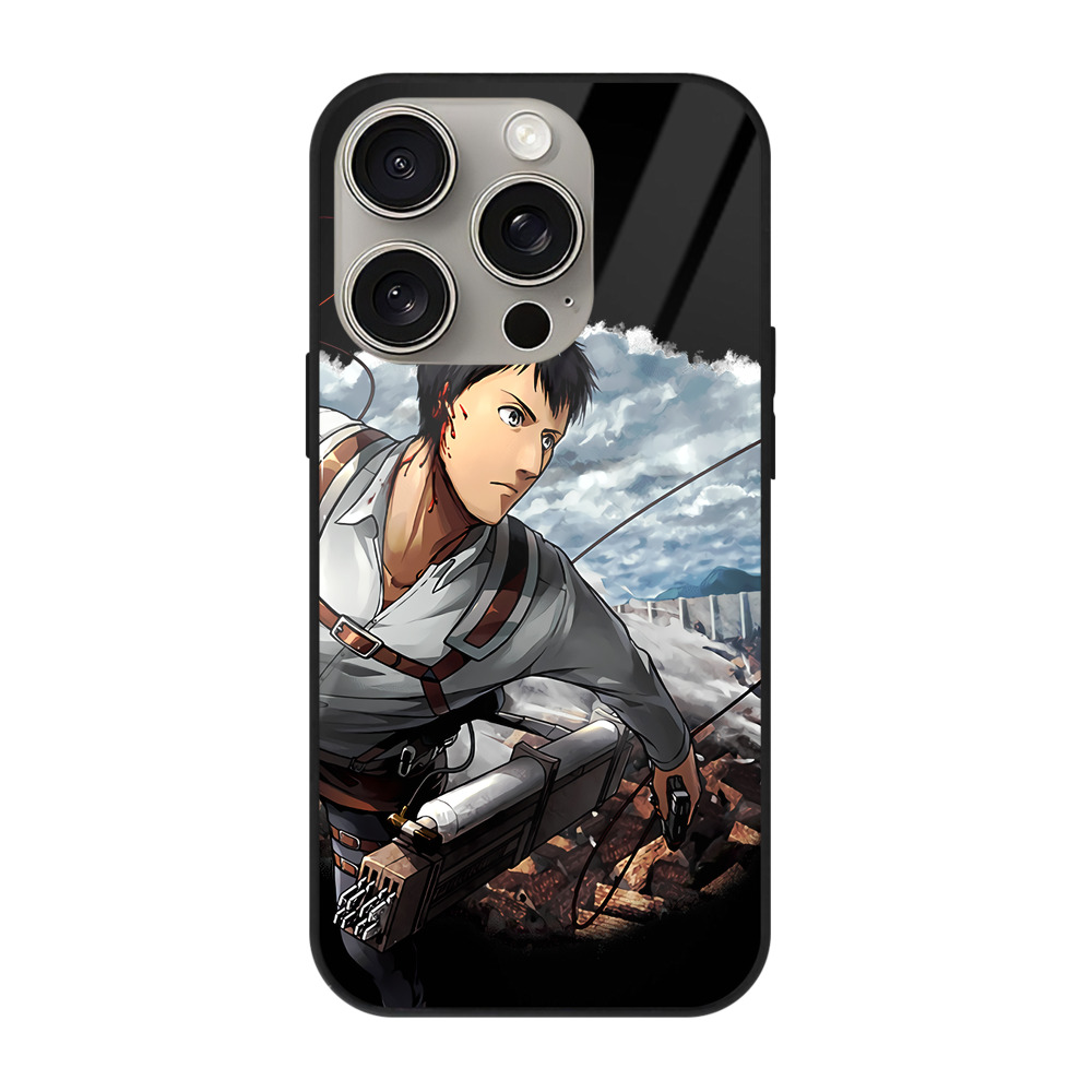 （画像用） 進撃の巨人 ベルトルト・フーバー Attack on Titan Bertholdt Hoover 【iPhone15Pro対応】スマホケース 耐衝撃＆黄変防止 背面ガラス