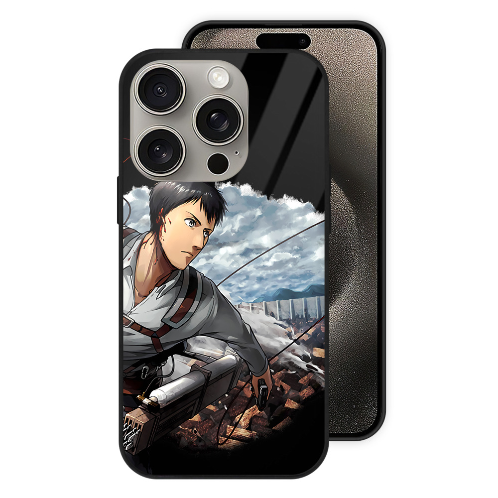 （画像用） 進撃の巨人 ベルトルト・フーバー Attack on Titan Bertholdt Hoover 【iPhone15Pro対応】スマホケース 耐衝撃＆黄変防止 背面ガラス