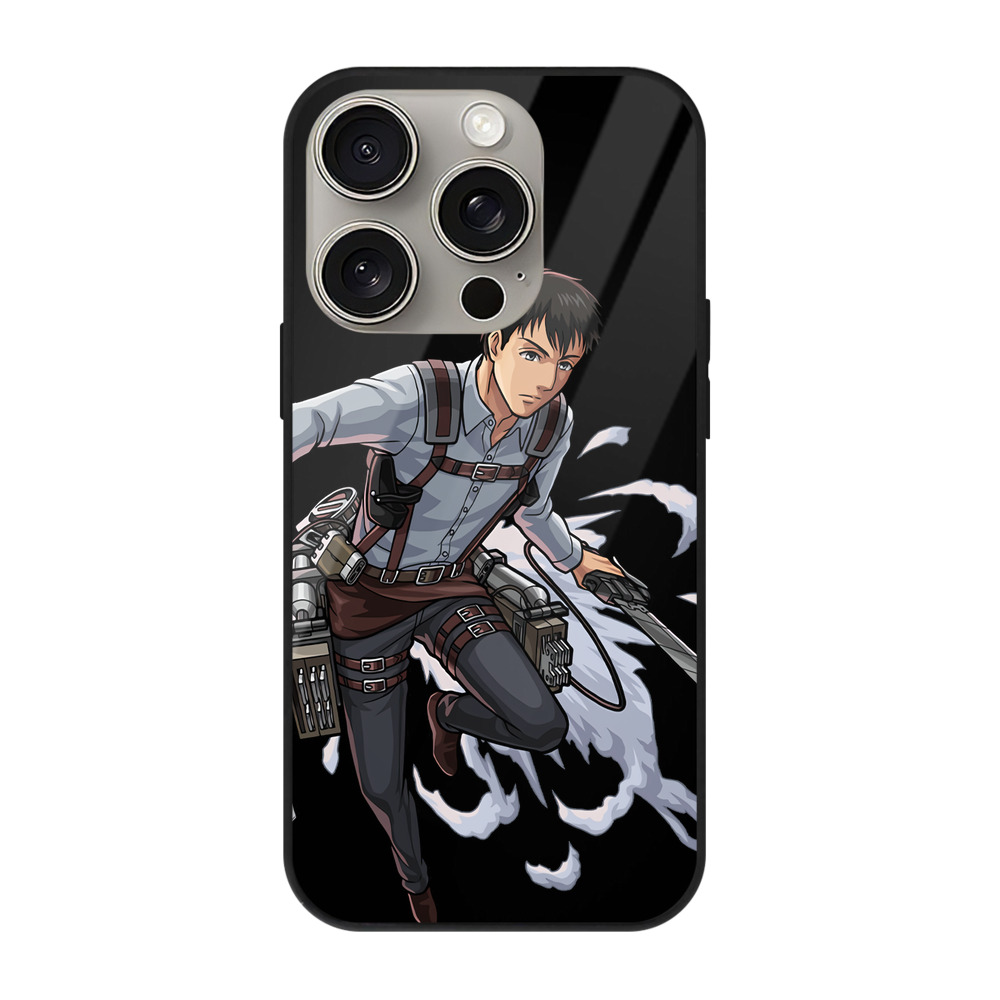 （画像用） 進撃の巨人 ベルトルト・フーバー Attack on Titan Bertholdt Hoover 【iPhone15Pro対応】スマホケース 耐衝撃＆黄変防止 背面ガラス