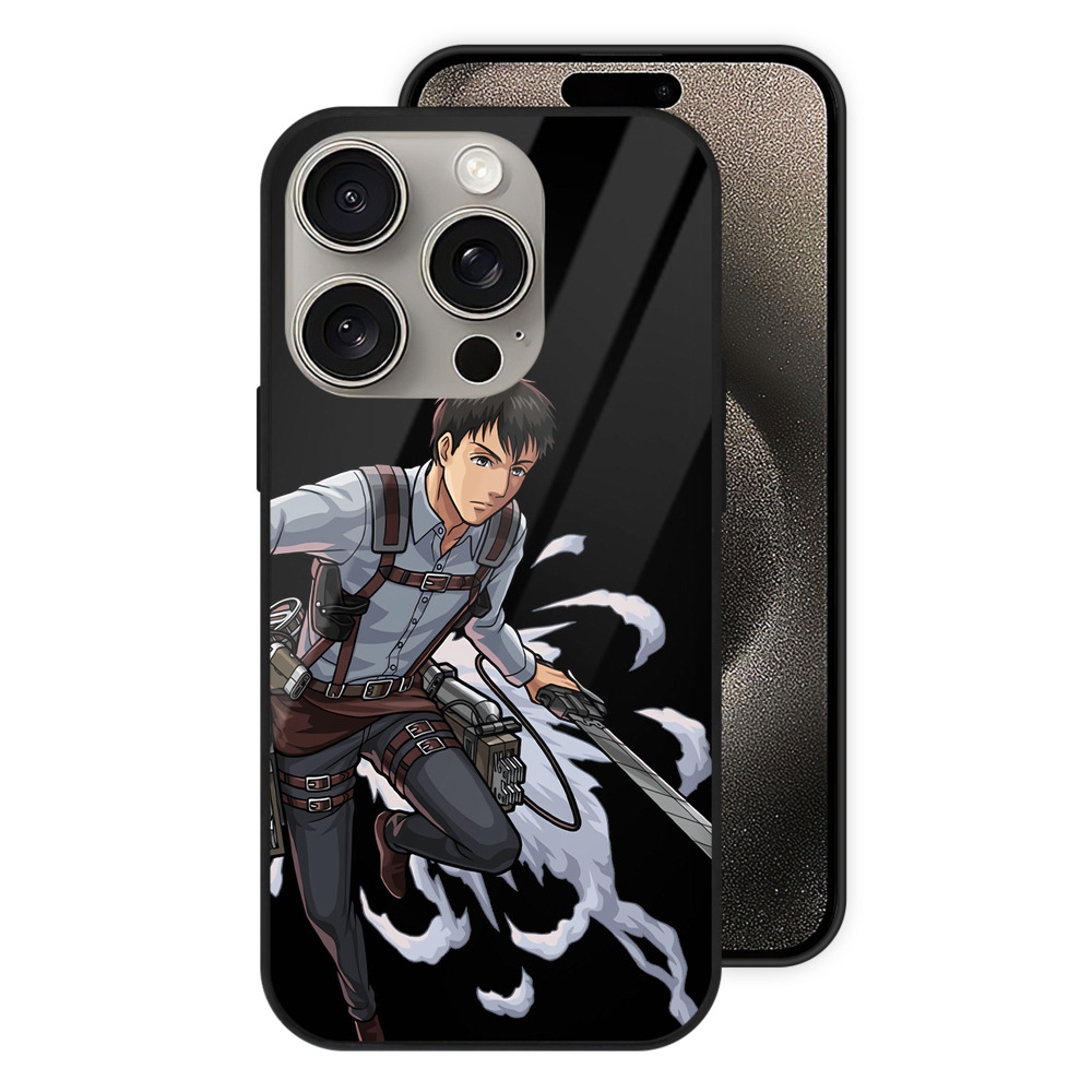 （画像用） 進撃の巨人 ベルトルト・フーバー Attack on Titan Bertholdt Hoover 【iPhone15Pro対応】スマホケース 耐衝撃＆黄変防止 背面ガラス