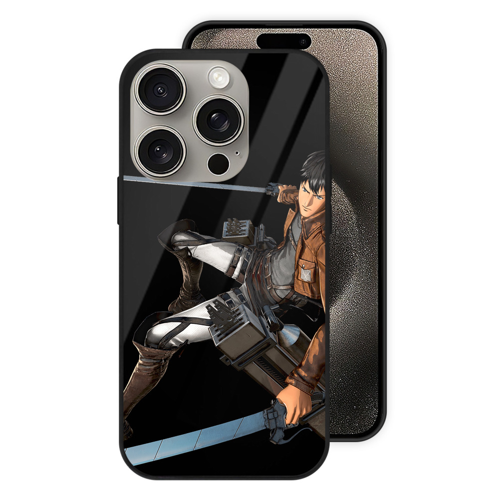 （画像用） 進撃の巨人 ベルトルト・フーバー Attack on Titan Bertholdt Hoover 【iPhone15Pro対応】スマホケース 耐衝撃＆黄変防止 背面ガラス