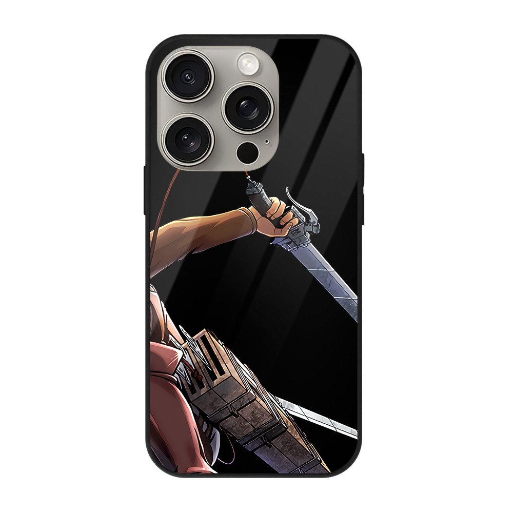 （画像用） 進撃の巨人 コニー·スプリンガー Attack on Titan Connie Springer 【iPhone15Pro対応】スマホケース 耐衝撃＆黄変防止 背面ガラス