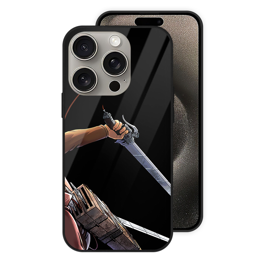 （画像用） 進撃の巨人 コニー·スプリンガー Attack on Titan Connie Springer 【iPhone15Pro対応】スマホケース 耐衝撃＆黄変防止 背面ガラス