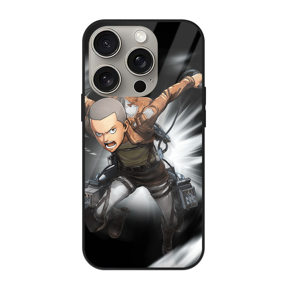 （画像用） 進撃の巨人 コニー·スプリンガー Attack on Titan Connie Springer 【iPhone15Pro対応】スマホケース 耐衝撃＆黄変防止 背面ガラス
