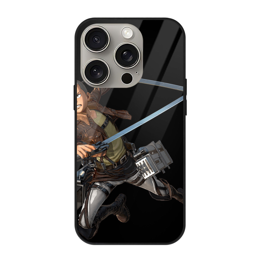 （画像用） 進撃の巨人 コニー·スプリンガー Attack on Titan Connie Springer 【iPhone15Pro対応】スマホケース 耐衝撃＆黄変防止 背面ガラス