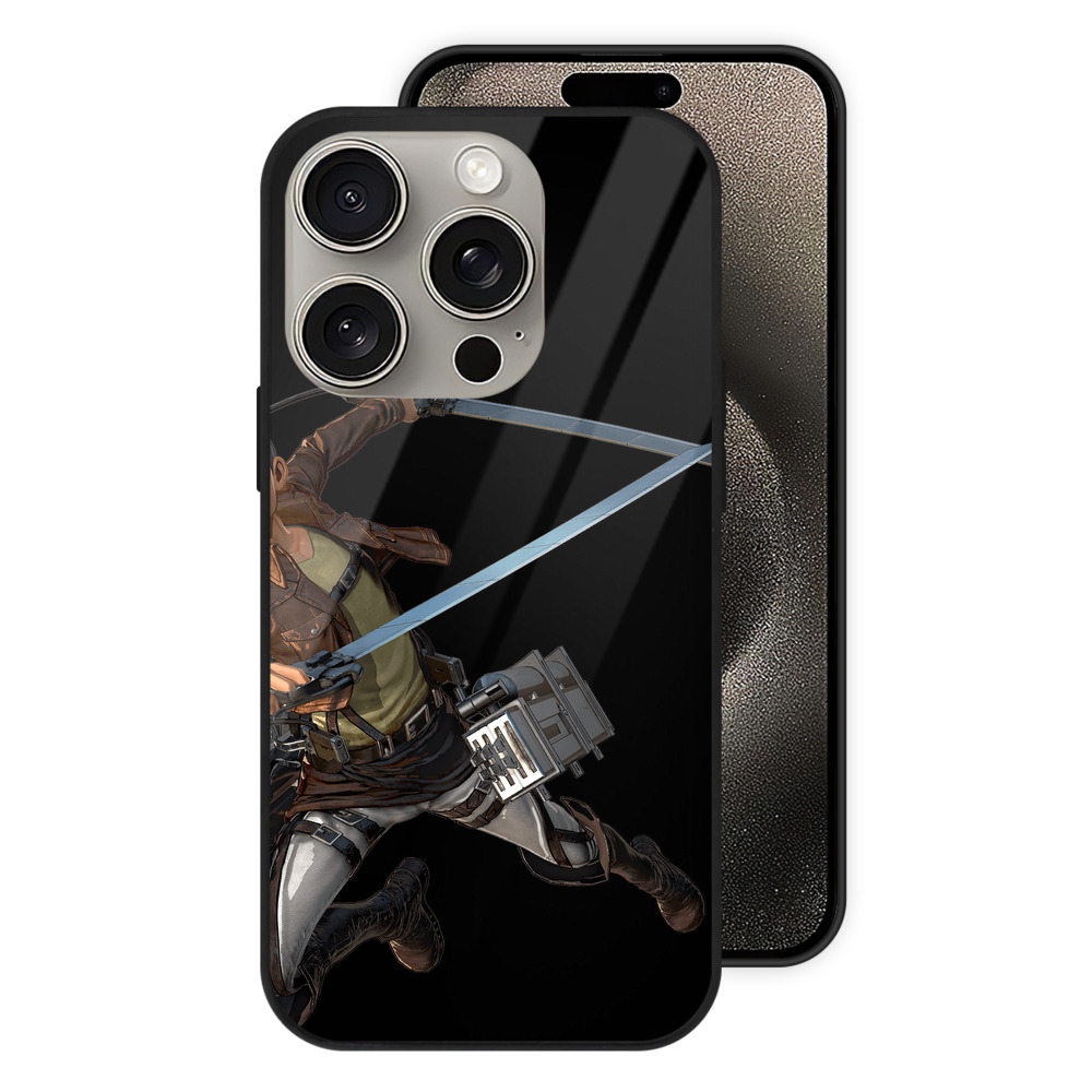 （画像用） 進撃の巨人 コニー·スプリンガー Attack on Titan Connie Springer 【iPhone15Pro対応】スマホケース 耐衝撃＆黄変防止 背面ガラス
