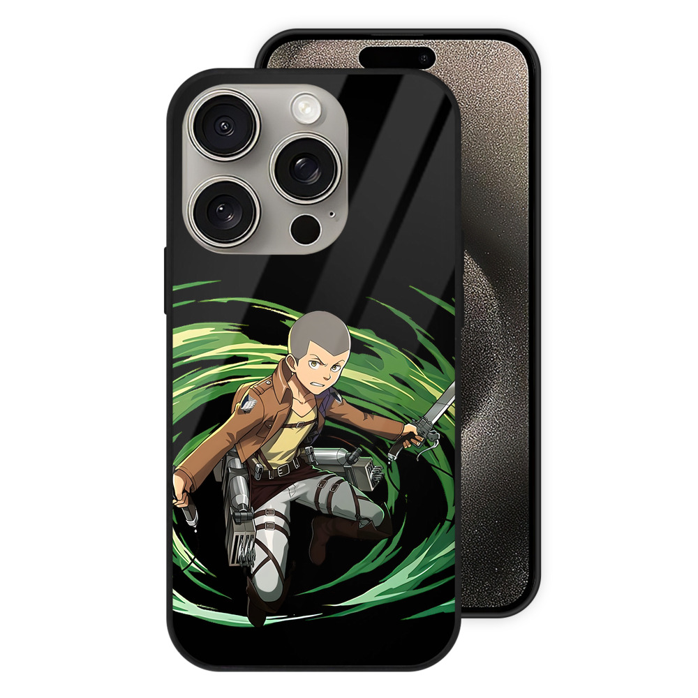 （画像用） 進撃の巨人 コニー·スプリンガー Attack on Titan Connie Springer 【iPhone15Pro対応】スマホケース 耐衝撃＆黄変防止 背面ガラス