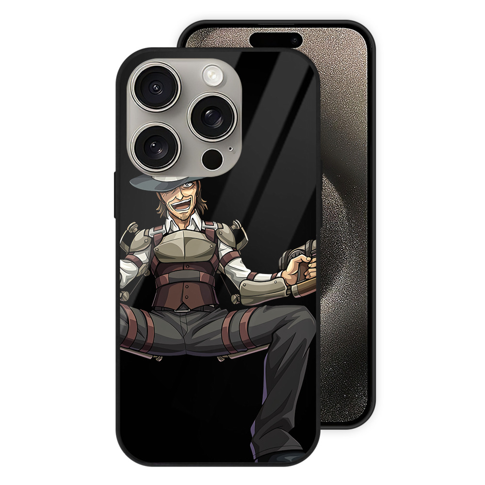 （画像用） 進撃の巨人 ケニー·アッカーマン Attack on Titan Kenny Ackerman 【iPhone15Pro対応】スマホケース 耐衝撃＆黄変防止 背面ガラス