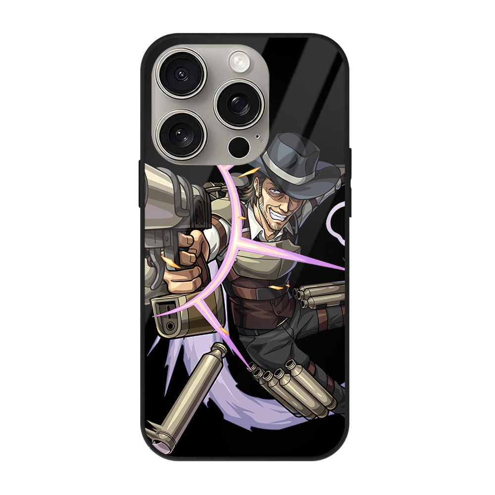 （画像用） 進撃の巨人 ケニー·アッカーマン Attack on Titan Kenny Ackerman 【iPhone15Pro対応】スマホケース 耐衝撃＆黄変防止 背面ガラス