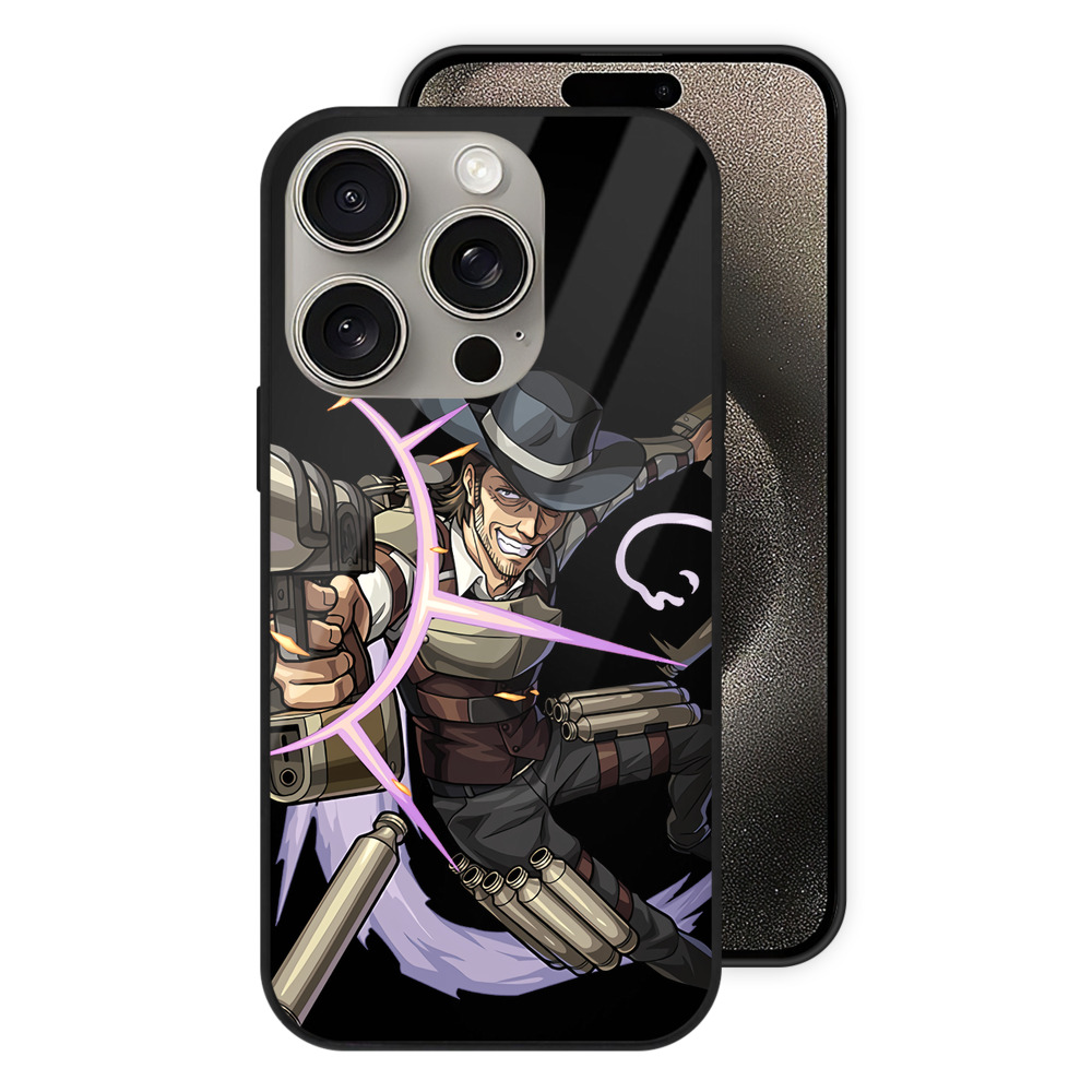 （画像用） 進撃の巨人 ケニー·アッカーマン Attack on Titan Kenny Ackerman 【iPhone15Pro対応】スマホケース 耐衝撃＆黄変防止 背面ガラス