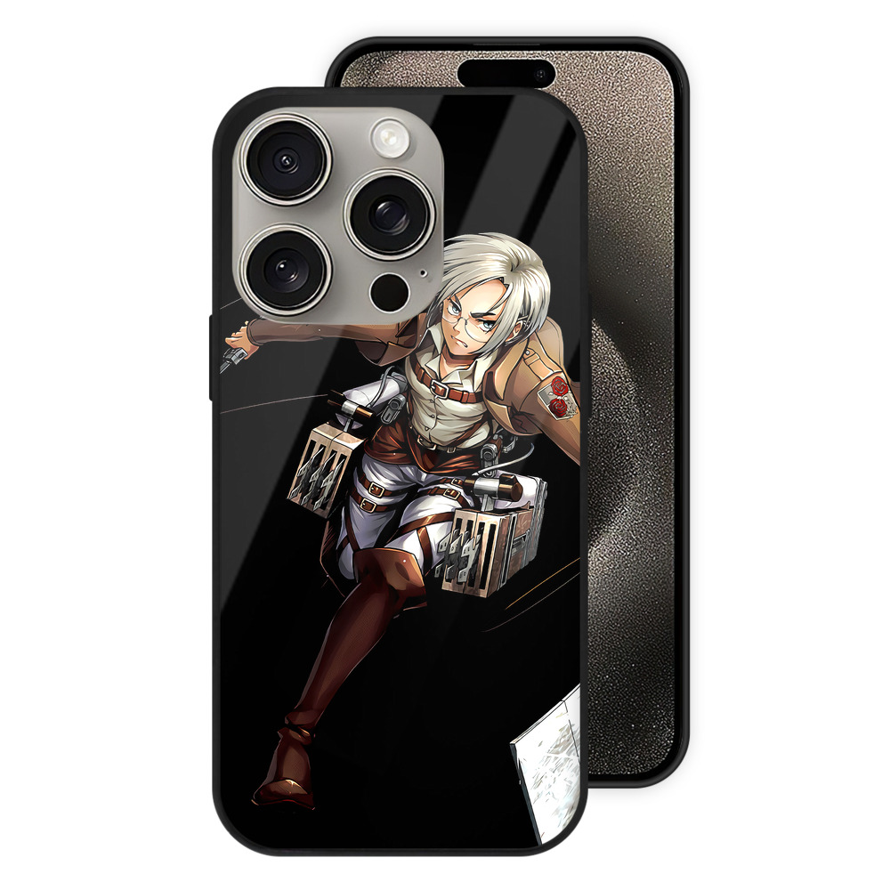 （画像用）  【iPhone15Pro対応】スマホケース 耐衝撃＆黄変防止 背面ガラス
