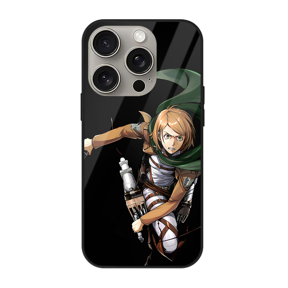（画像用） 進撃の巨人 ペトラ·ラル Attack on Titan Petra Rall 【iPhone15Pro対応】スマホケース 耐衝撃＆黄変防止 背面ガラス