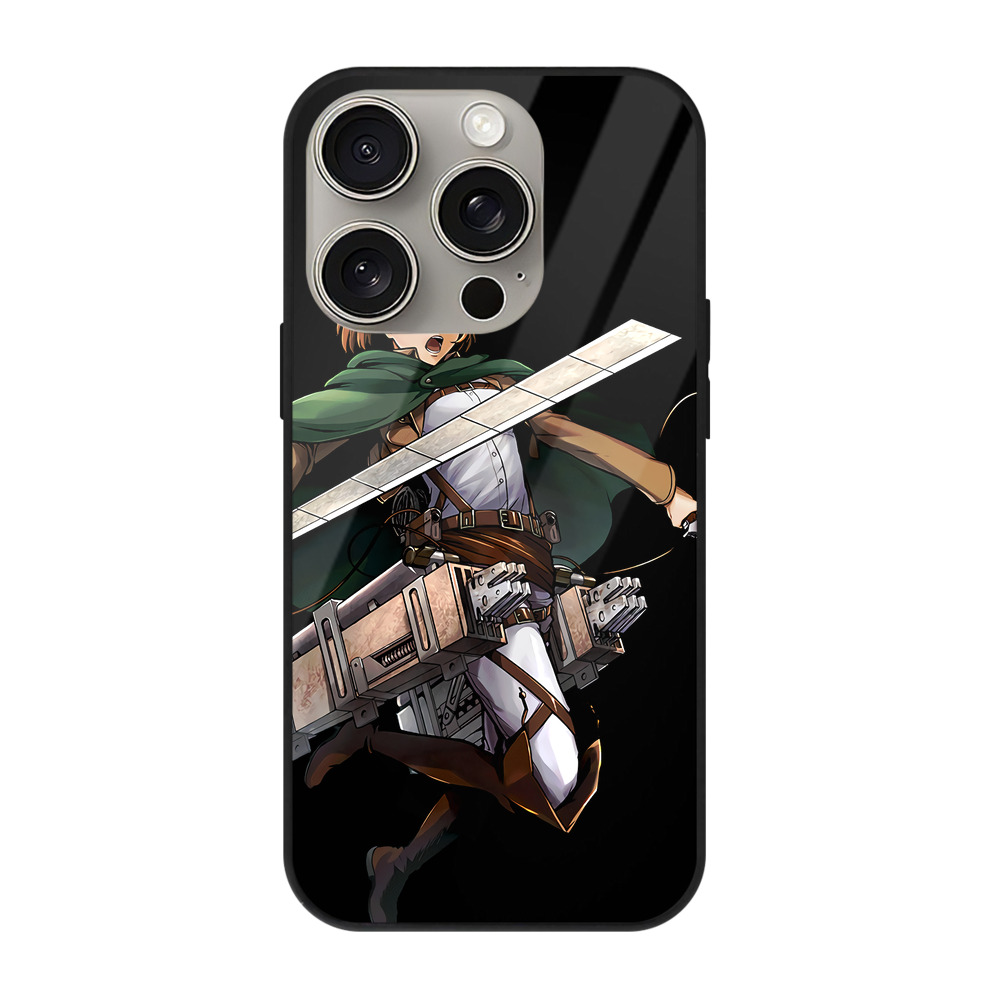 （画像用） 進撃の巨人 ペトラ·ラル Attack on Titan Petra Rall 【iPhone15Pro対応】スマホケース 耐衝撃＆黄変防止 背面ガラス