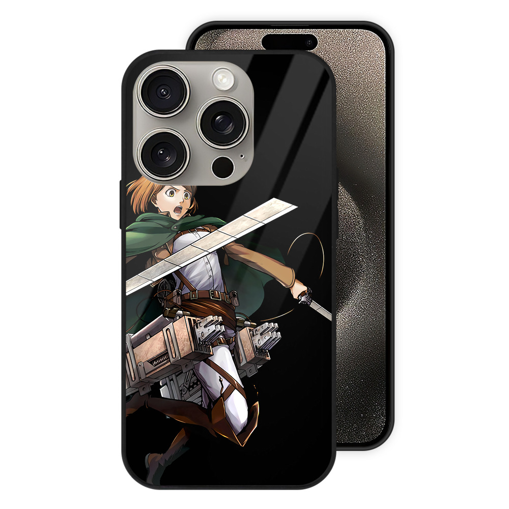 （画像用） 進撃の巨人 ペトラ·ラル Attack on Titan Petra Rall 【iPhone15Pro対応】スマホケース 耐衝撃＆黄変防止 背面ガラス