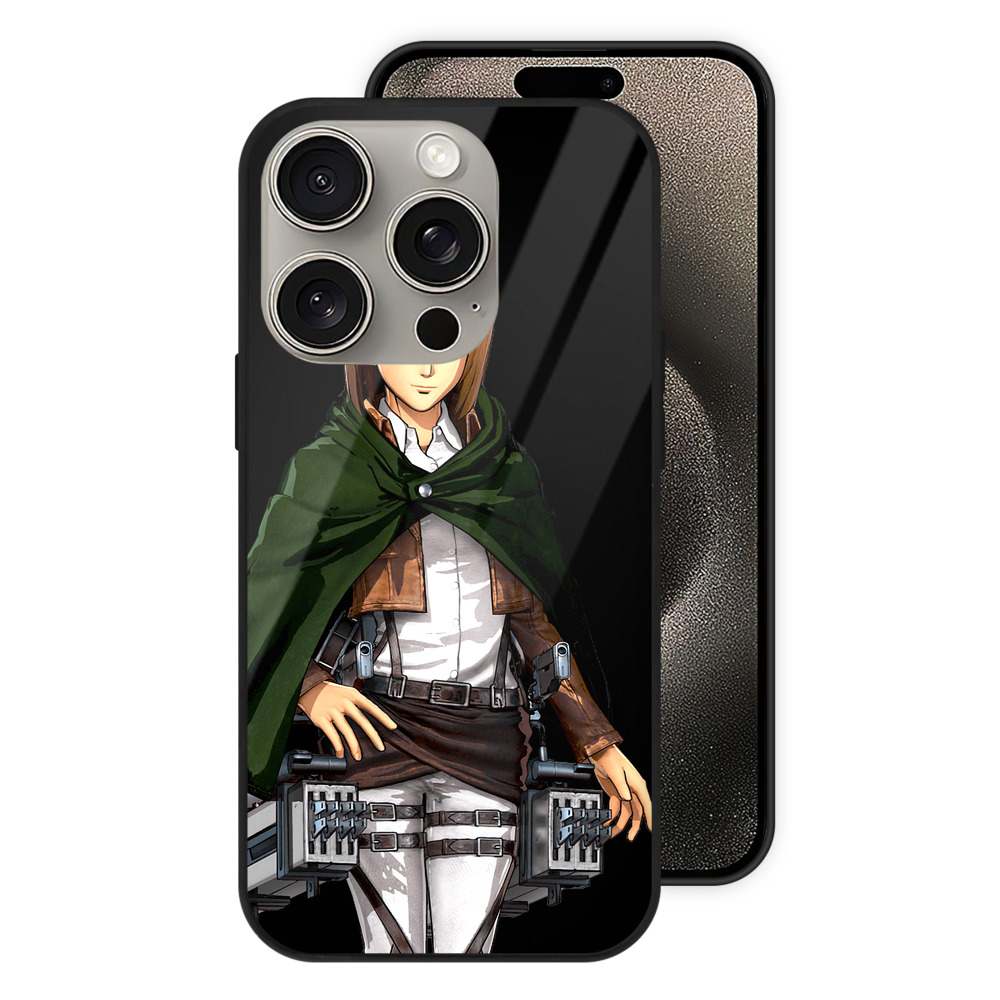 （画像用） 進撃の巨人 ペトラ·ラル Attack on Titan Petra Rall 【iPhone15Pro対応】スマホケース 耐衝撃＆黄変防止 背面ガラス
