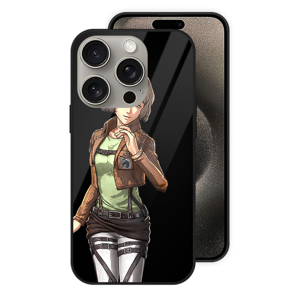 （画像用） 進撃の巨人 ヒツチ Attack on Titan Hitch 【iPhone15Pro対応】スマホケース 耐衝撃＆黄変防止 背面ガラス