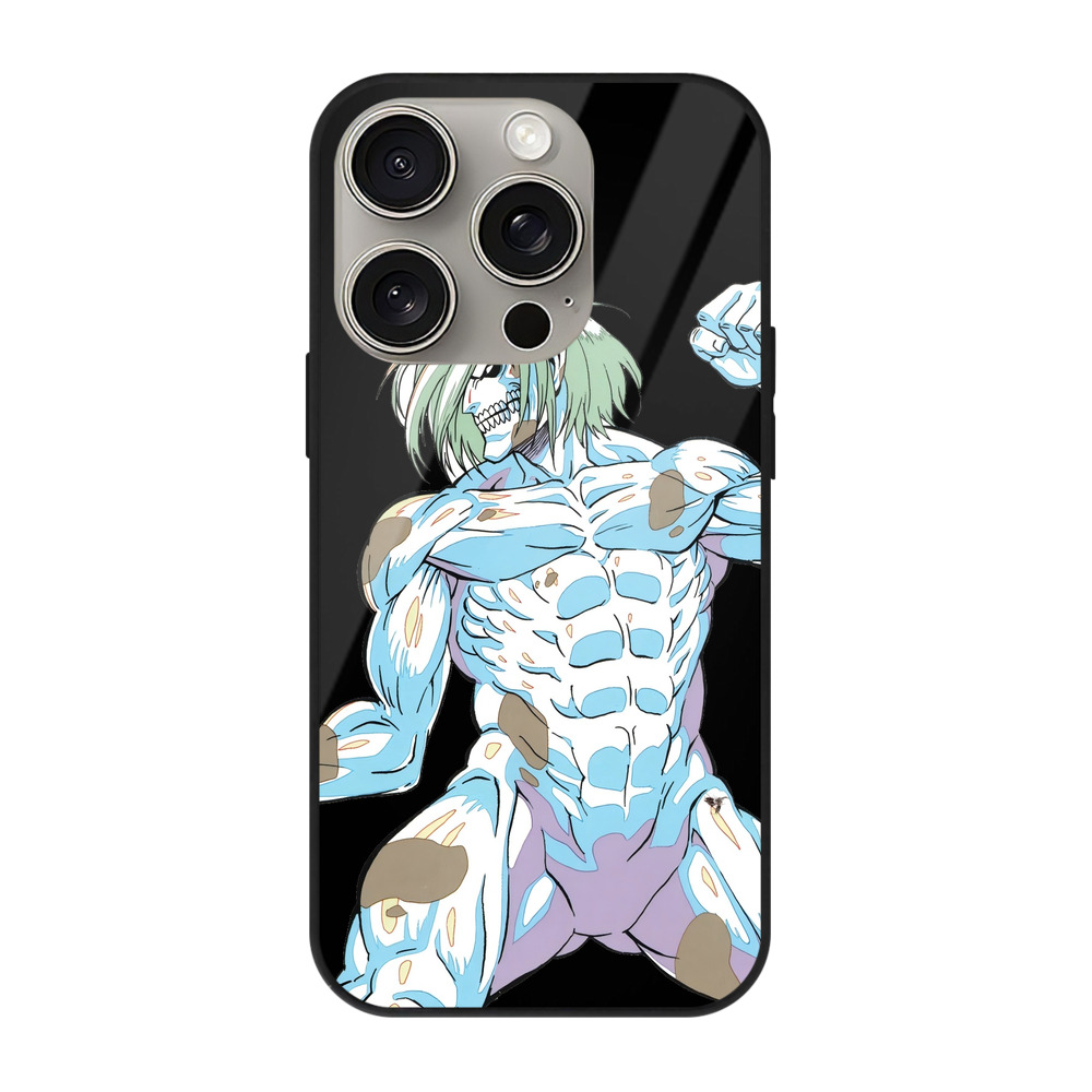 （画像用） 進撃の巨人 Attack on Titan 【iPhone15Pro対応】スマホケース 耐衝撃＆黄変防止 背面ガラス