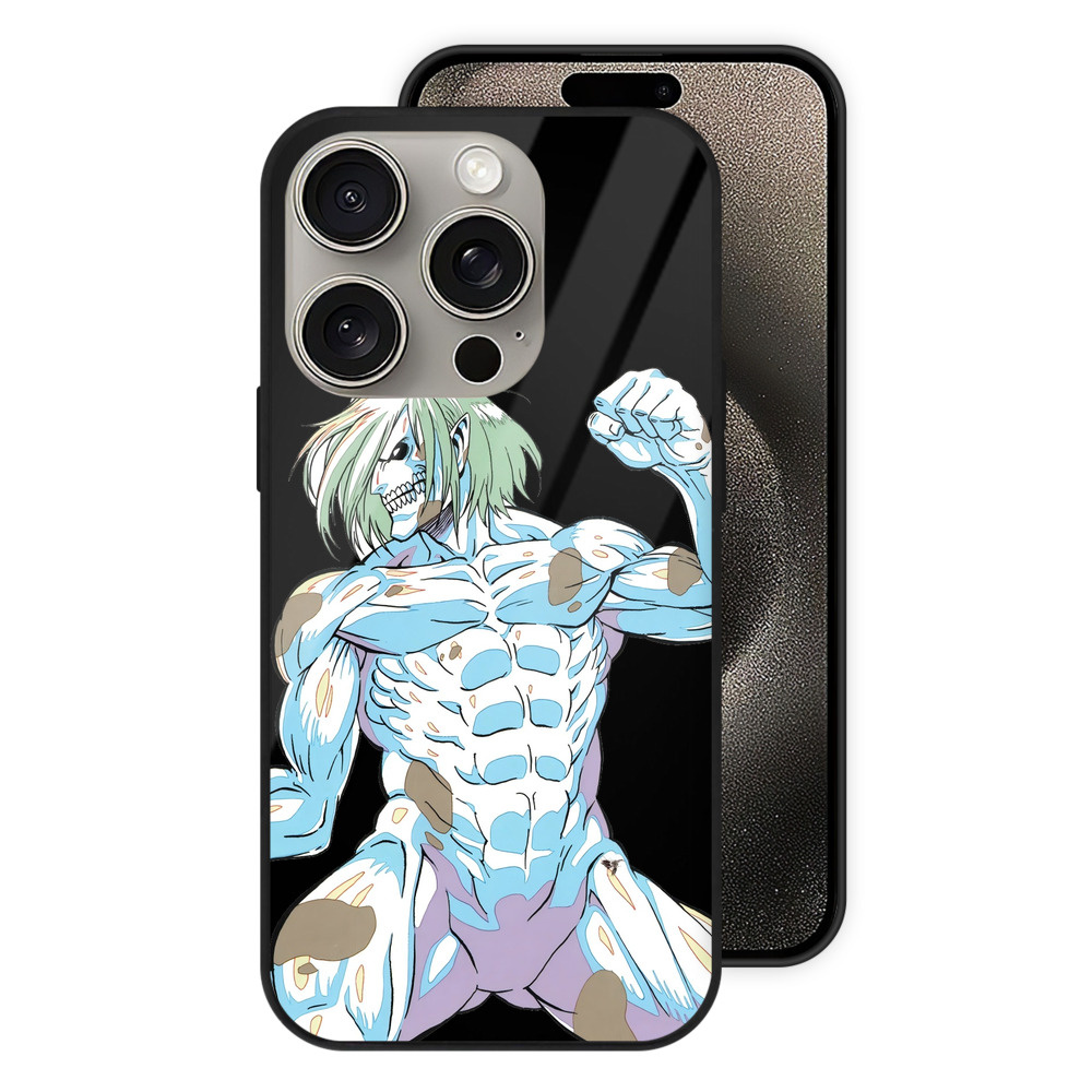 （画像用） 進撃の巨人 Attack on Titan 【iPhone15Pro対応】スマホケース 耐衝撃＆黄変防止 背面ガラス