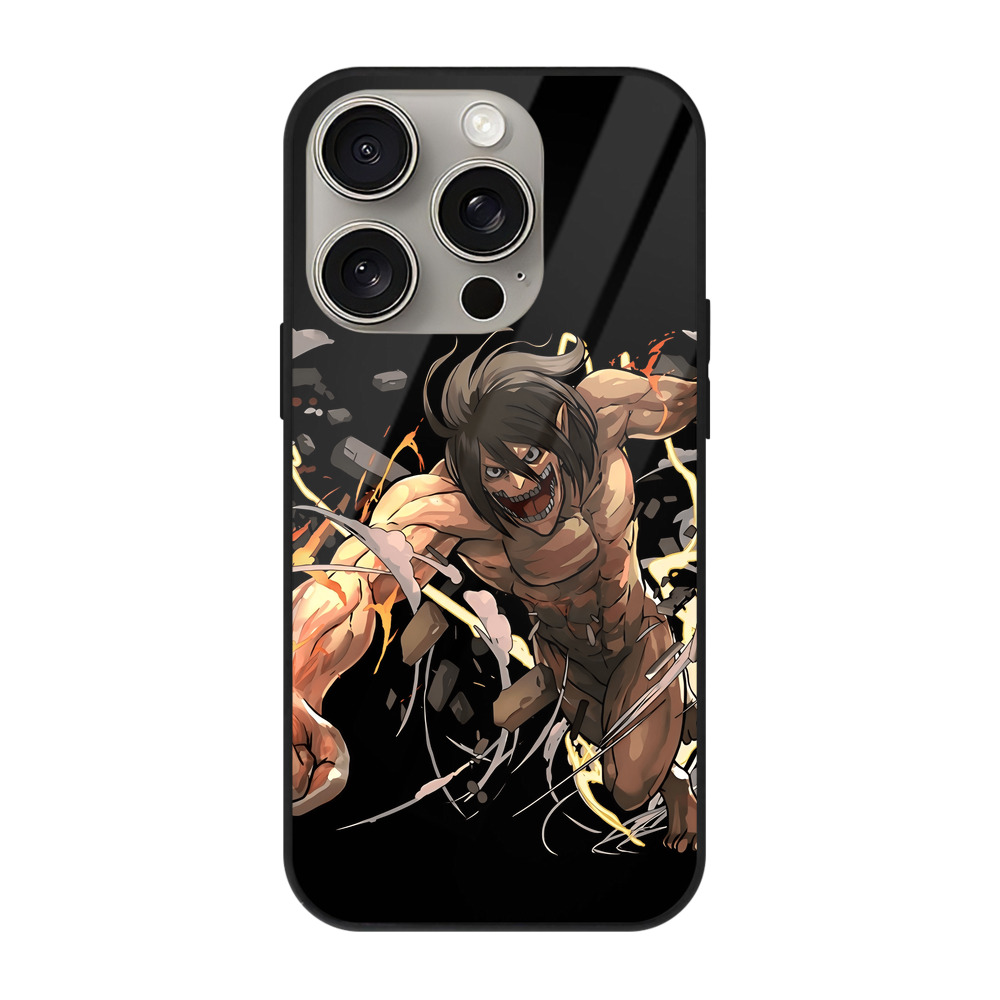 （画像用） 進撃の巨人 Attack on Titan 【iPhone15Pro対応】スマホケース 耐衝撃＆黄変防止 背面ガラス