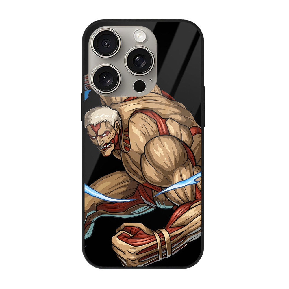 （画像用） 進撃の巨人 Attack on Titan 【iPhone15Pro対応】スマホケース 耐衝撃＆黄変防止 背面ガラス