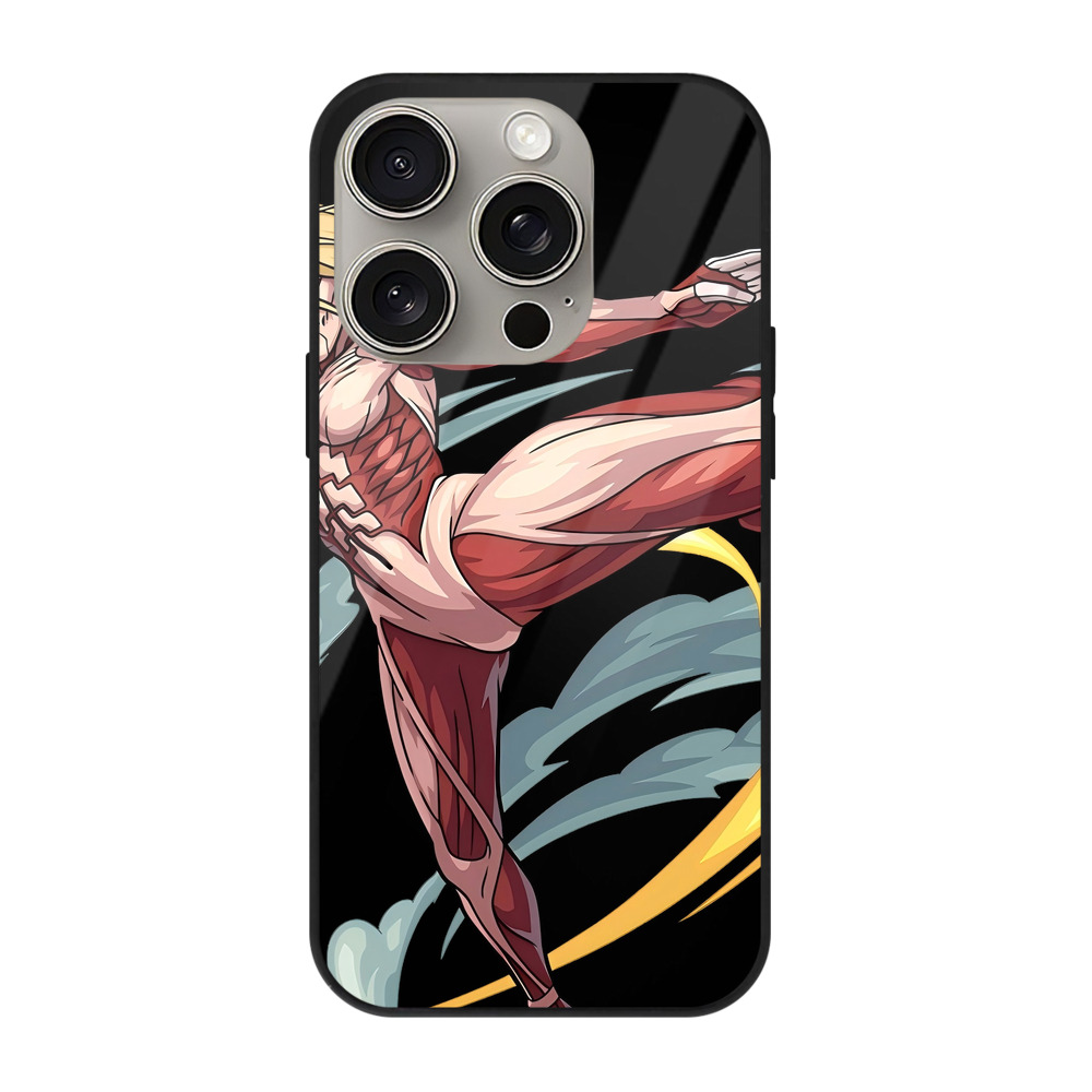 （画像用） 進撃の巨人 Attack on Titan 【iPhone15Pro対応】スマホケース 耐衝撃＆黄変防止 背面ガラス