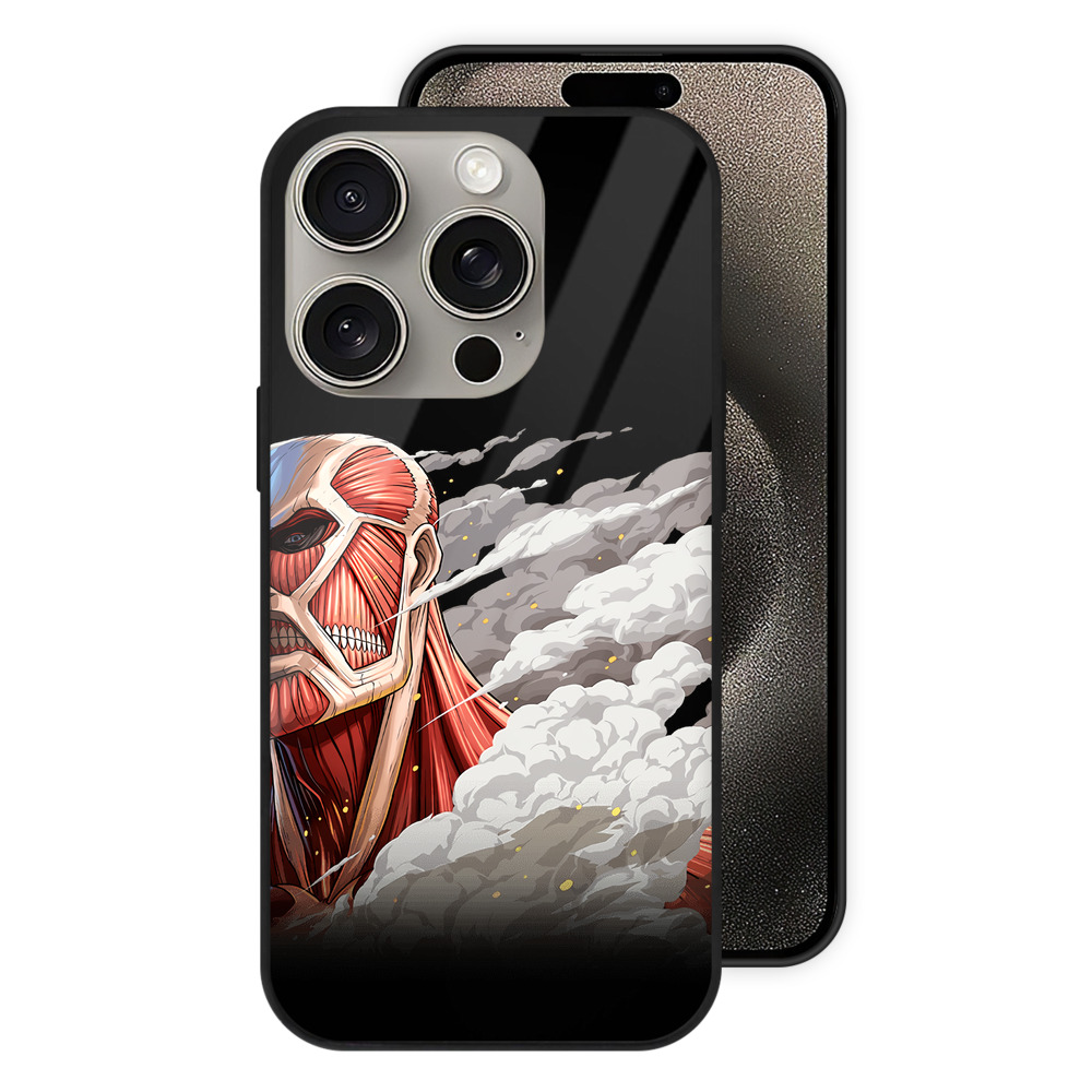 （画像用） 進撃の巨人 Attack on Titan 【iPhone15Pro対応】スマホケース 耐衝撃＆黄変防止 背面ガラス