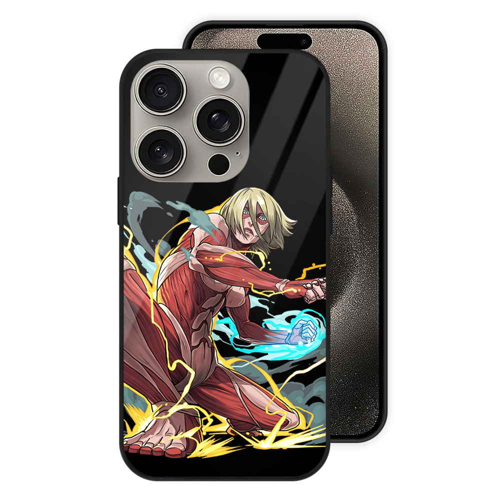 （画像用） 進撃の巨人 Attack on Titan 【iPhone15Pro対応】スマホケース 耐衝撃＆黄変防止 背面ガラス