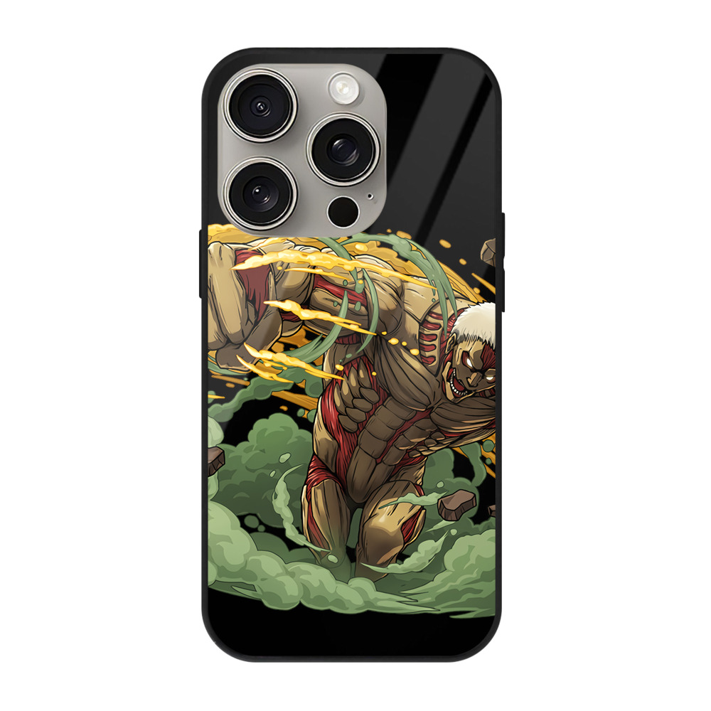 （画像用） 進撃の巨人 Attack on Titan 【iPhone15Pro対応】スマホケース 耐衝撃＆黄変防止 背面ガラス