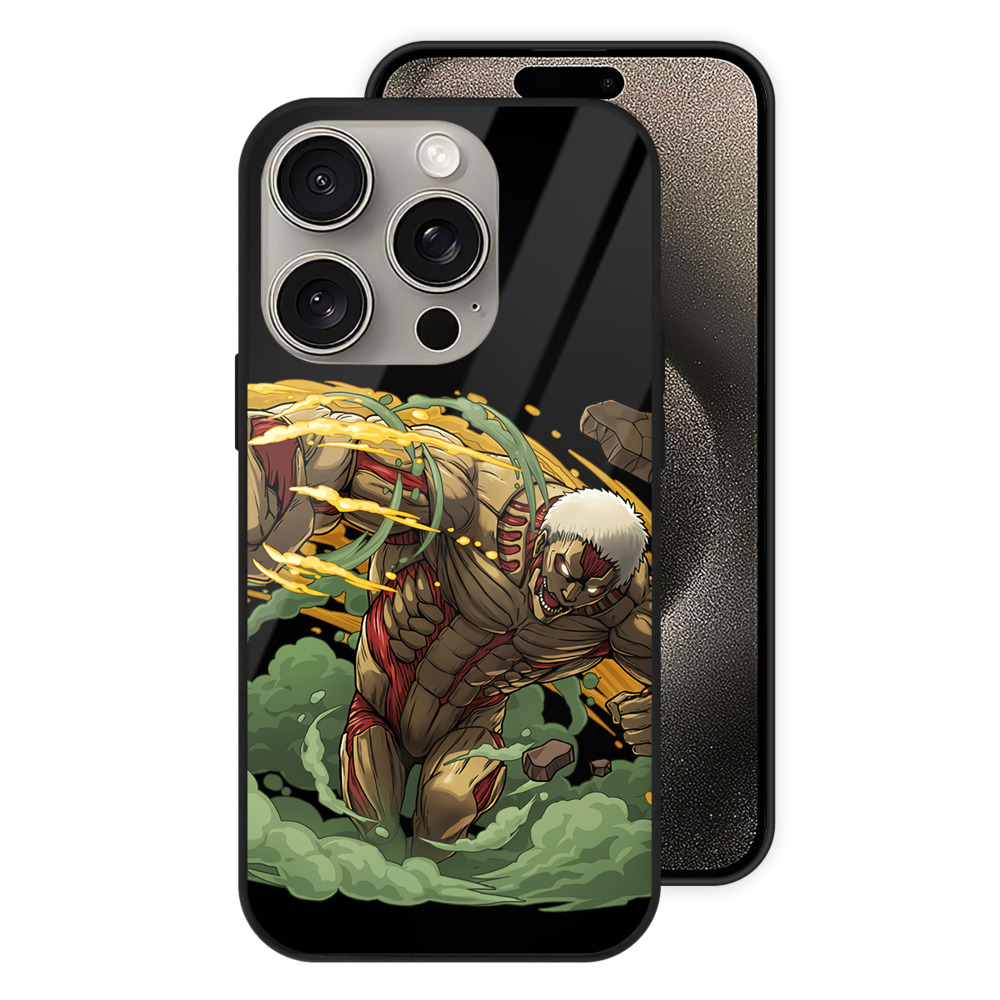 （画像用） 進撃の巨人 Attack on Titan 【iPhone15Pro対応】スマホケース 耐衝撃＆黄変防止 背面ガラス