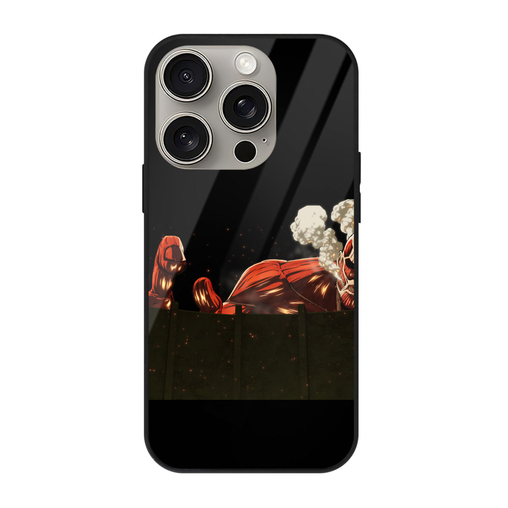 （画像用） 進撃の巨人 Attack on Titan 【iPhone15Pro対応】スマホケース 耐衝撃＆黄変防止 背面ガラス