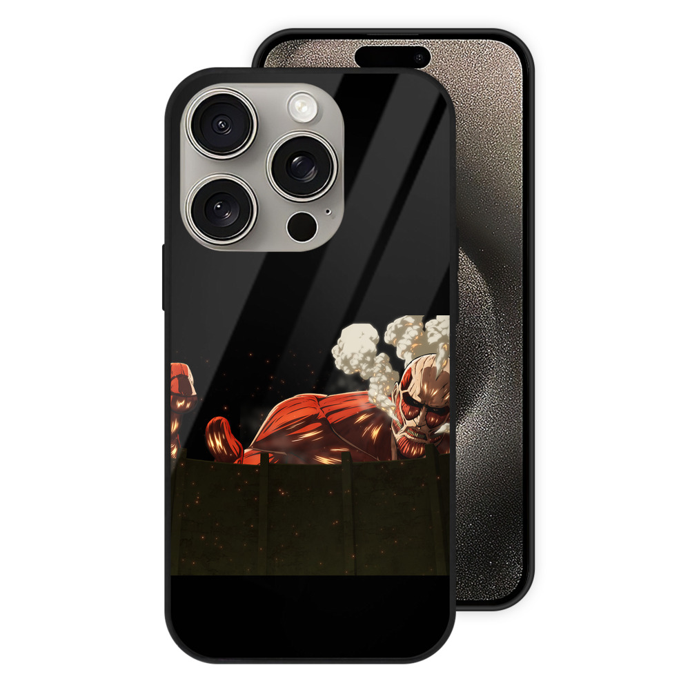 （画像用） 進撃の巨人 Attack on Titan 【iPhone15Pro対応】スマホケース 耐衝撃＆黄変防止 背面ガラス