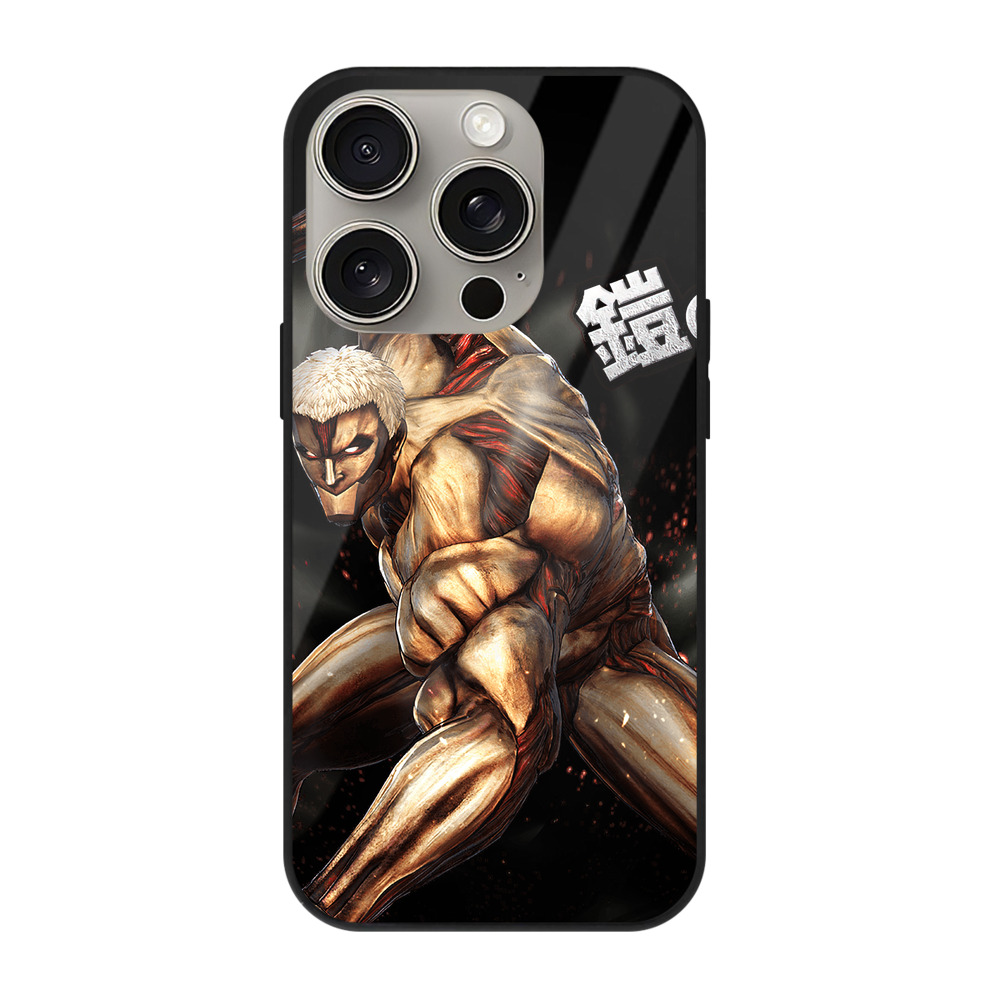 （画像用） 進撃の巨人 Attack on Titan 【iPhone15Pro対応】スマホケース 耐衝撃＆黄変防止 背面ガラス