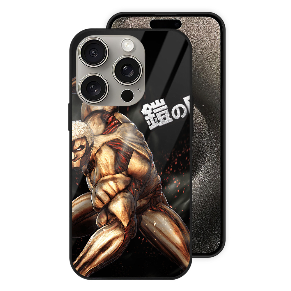 （画像用） 進撃の巨人 Attack on Titan 【iPhone15Pro対応】スマホケース 耐衝撃＆黄変防止 背面ガラス