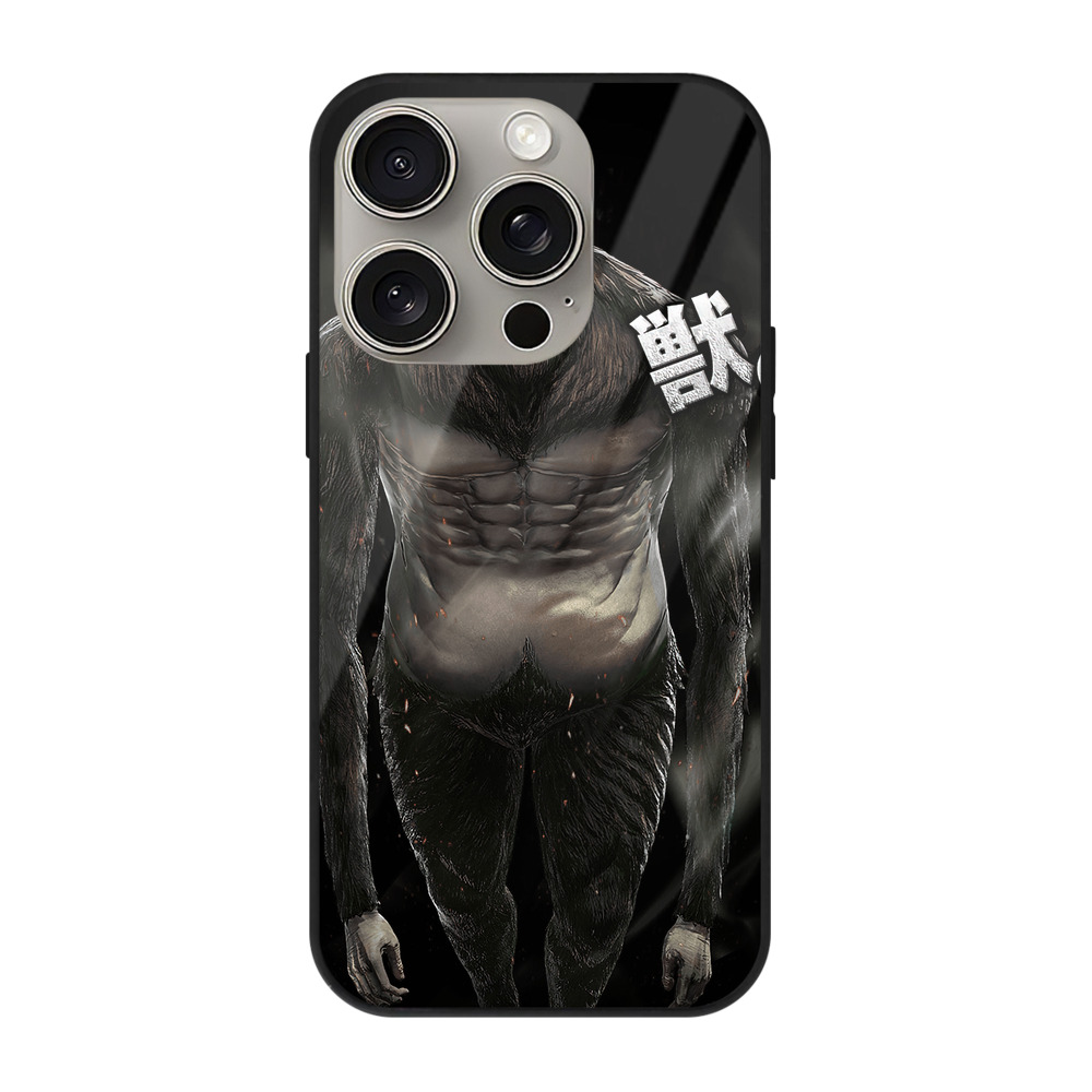 （画像用） 進撃の巨人 Attack on Titan 【iPhone15Pro対応】スマホケース 耐衝撃＆黄変防止 背面ガラス