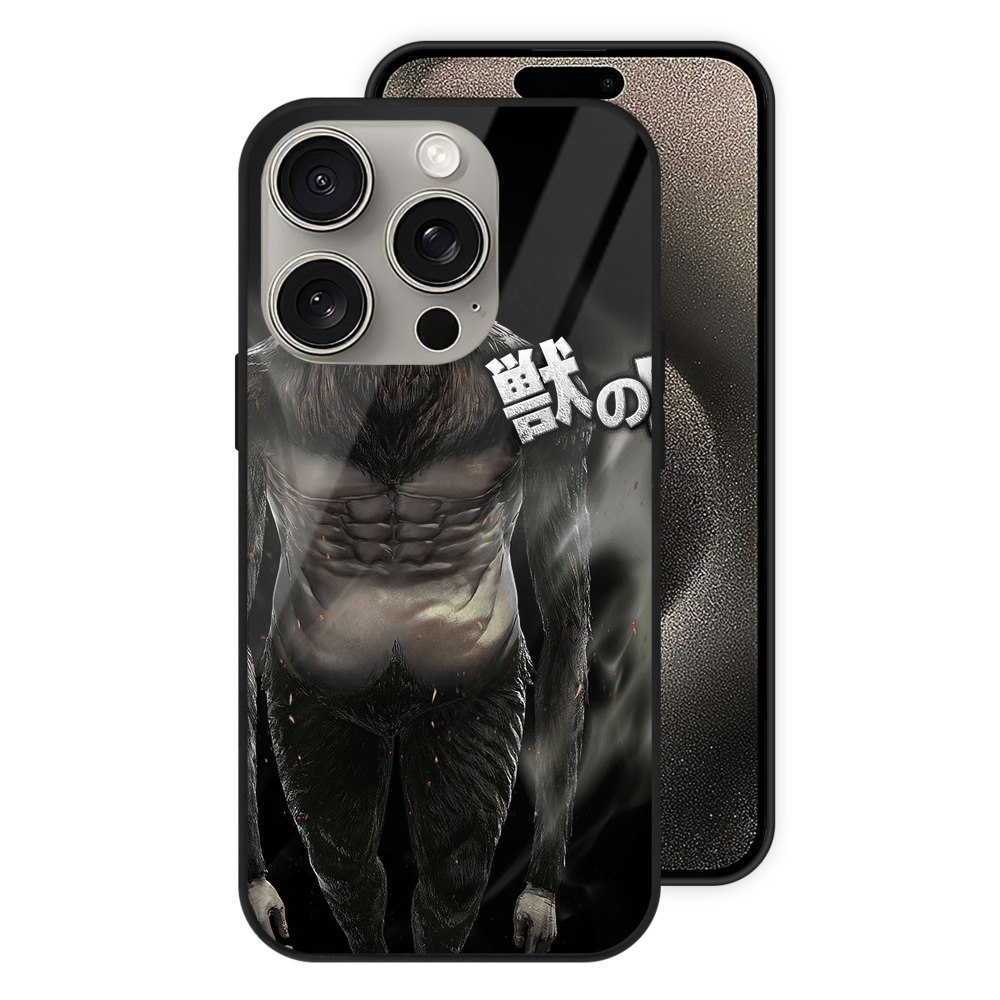 （画像用） 進撃の巨人 Attack on Titan 【iPhone15Pro対応】スマホケース 耐衝撃＆黄変防止 背面ガラス