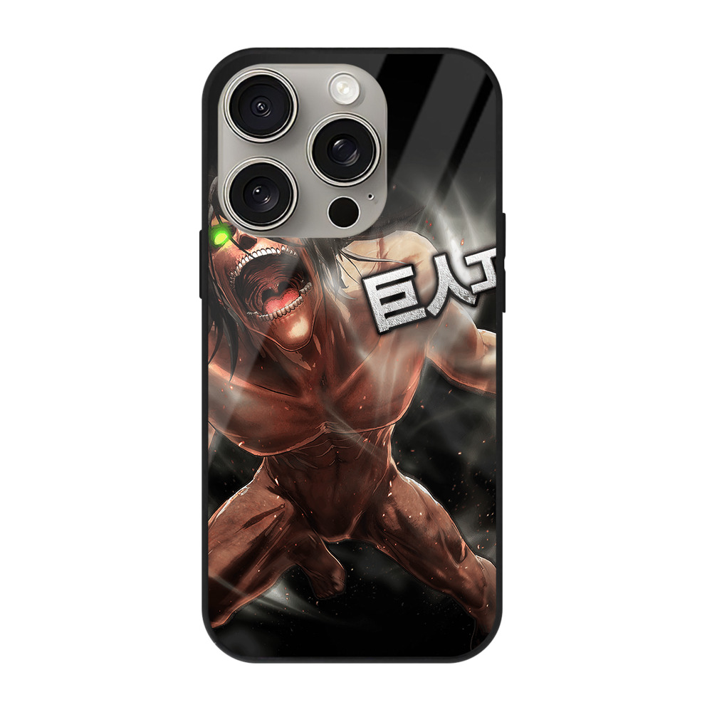 （画像用） 進撃の巨人 Attack on Titan 【iPhone15Pro対応】スマホケース 耐衝撃＆黄変防止 背面ガラス