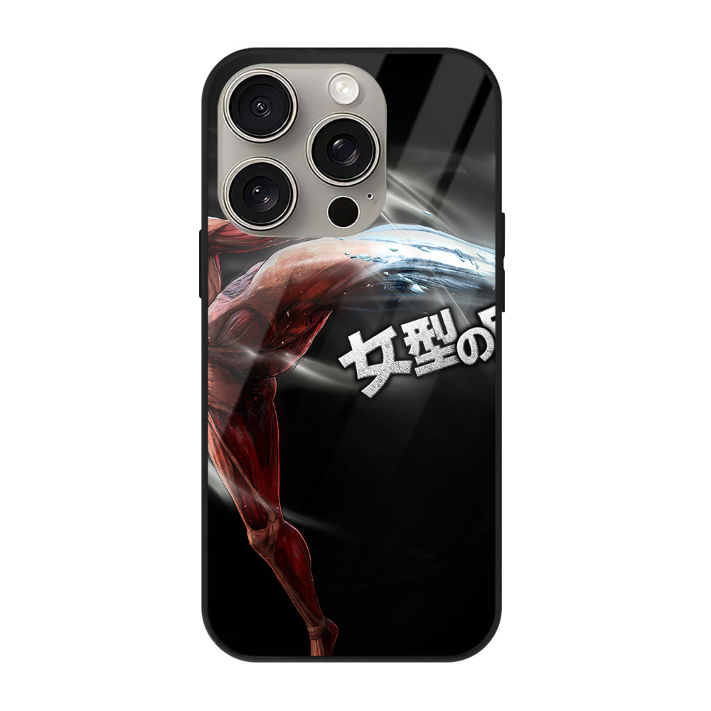（画像用） 進撃の巨人 Attack on Titan 【iPhone15Pro対応】スマホケース 耐衝撃＆黄変防止 背面ガラス