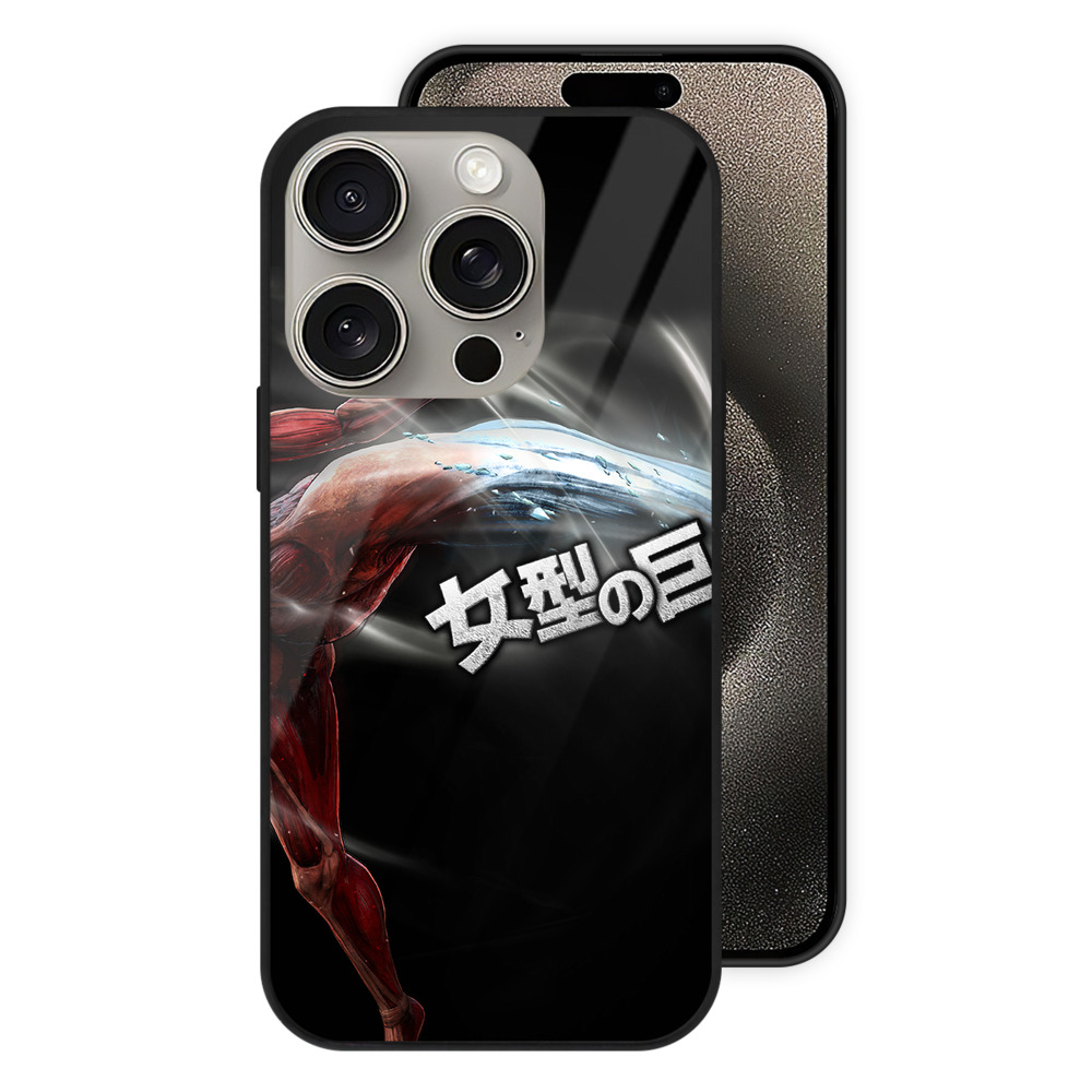 （画像用） 進撃の巨人 Attack on Titan 【iPhone15Pro対応】スマホケース 耐衝撃＆黄変防止 背面ガラス