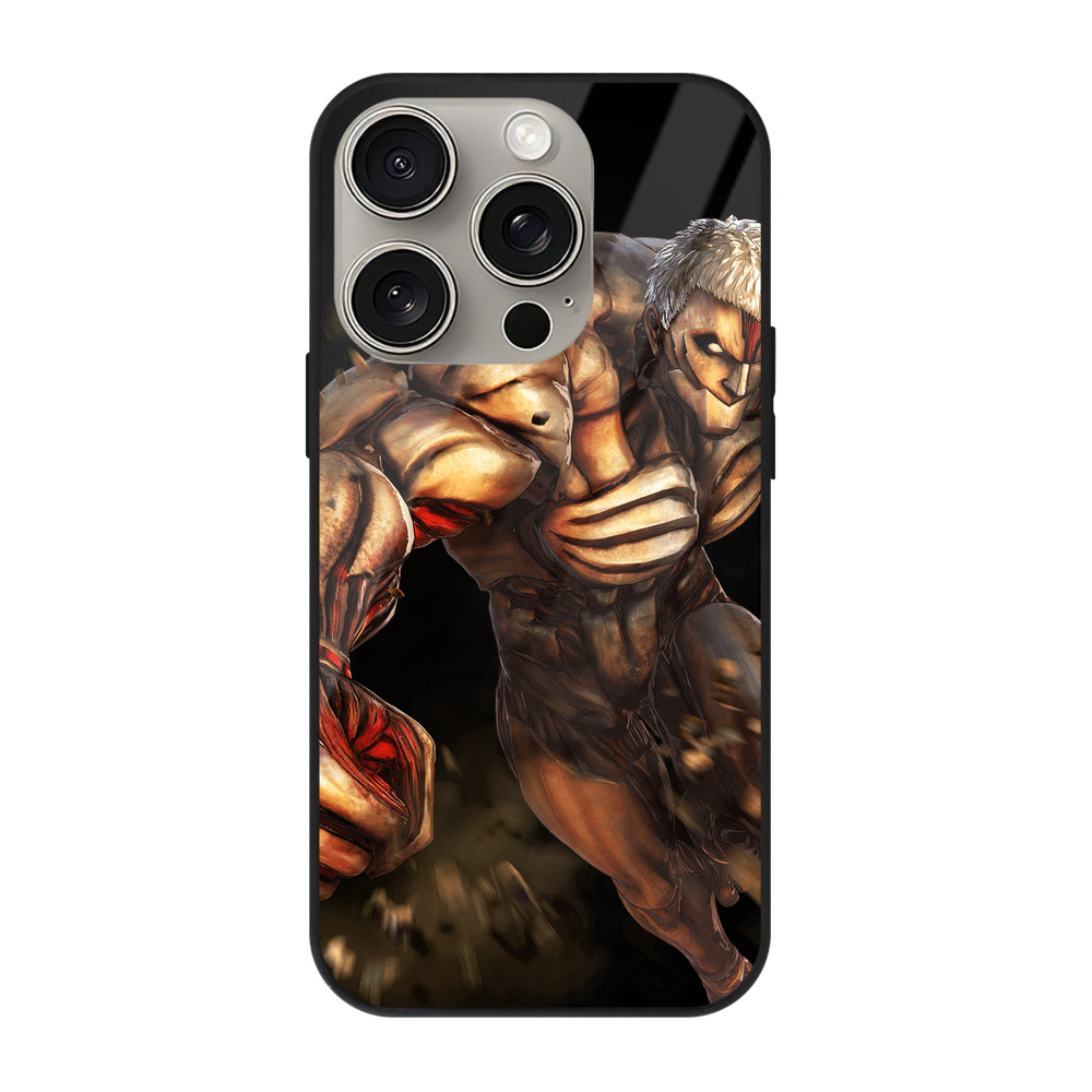 （画像用） 進撃の巨人 Attack on Titan 【iPhone15Pro対応】スマホケース 耐衝撃＆黄変防止 背面ガラス