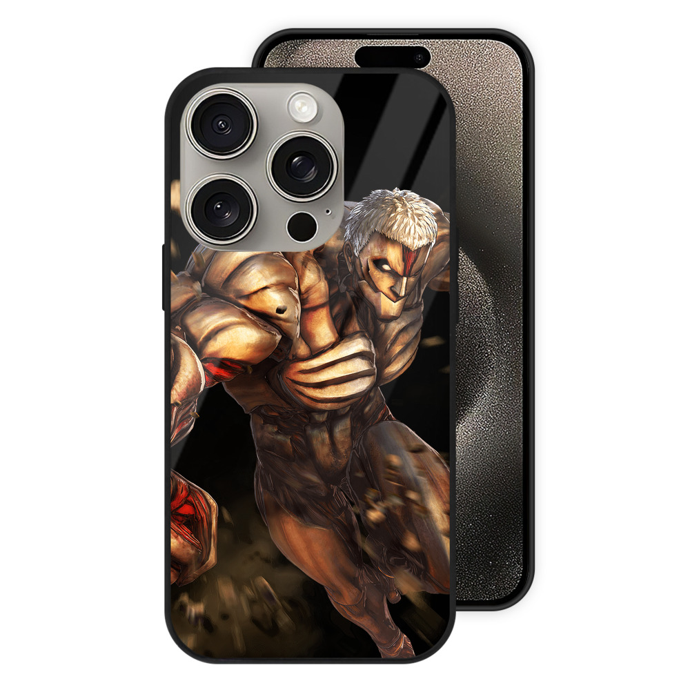 （画像用） 進撃の巨人 Attack on Titan 【iPhone15Pro対応】スマホケース 耐衝撃＆黄変防止 背面ガラス