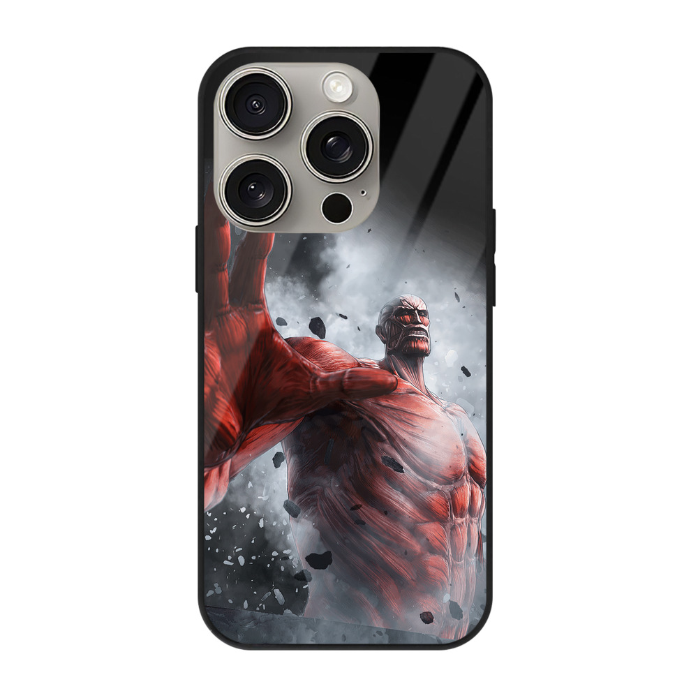 （画像用） 進撃の巨人 Attack on Titan 【iPhone15Pro対応】スマホケース 耐衝撃＆黄変防止 背面ガラス