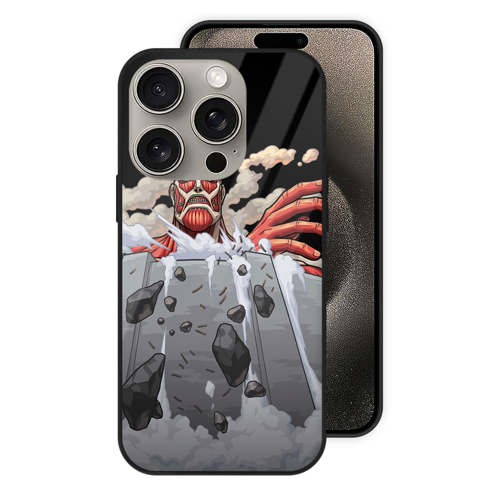 （画像用） 進撃の巨人 Attack on Titan 【iPhone15Pro対応】スマホケース 耐衝撃＆黄変防止 背面ガラス