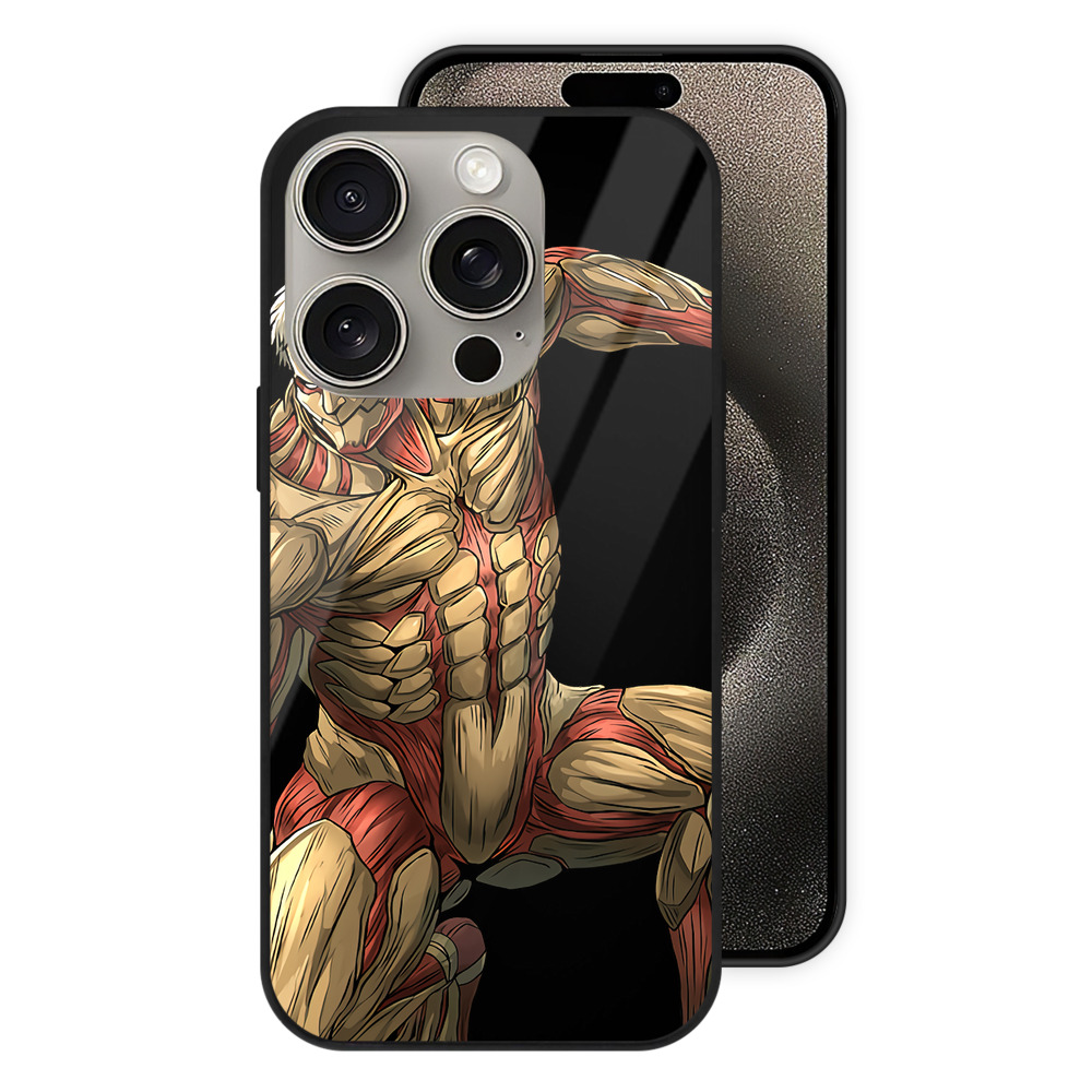 （画像用） 進撃の巨人 Attack on Titan 【iPhone15Pro対応】スマホケース 耐衝撃＆黄変防止 背面ガラス