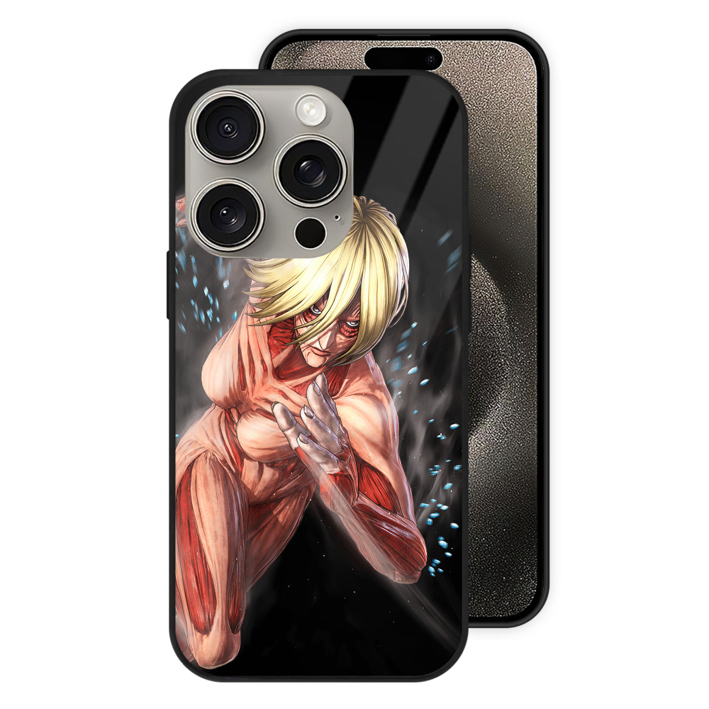 （画像用） 進撃の巨人 Attack on Titan 【iPhone15Pro対応】スマホケース 耐衝撃＆黄変防止 背面ガラス