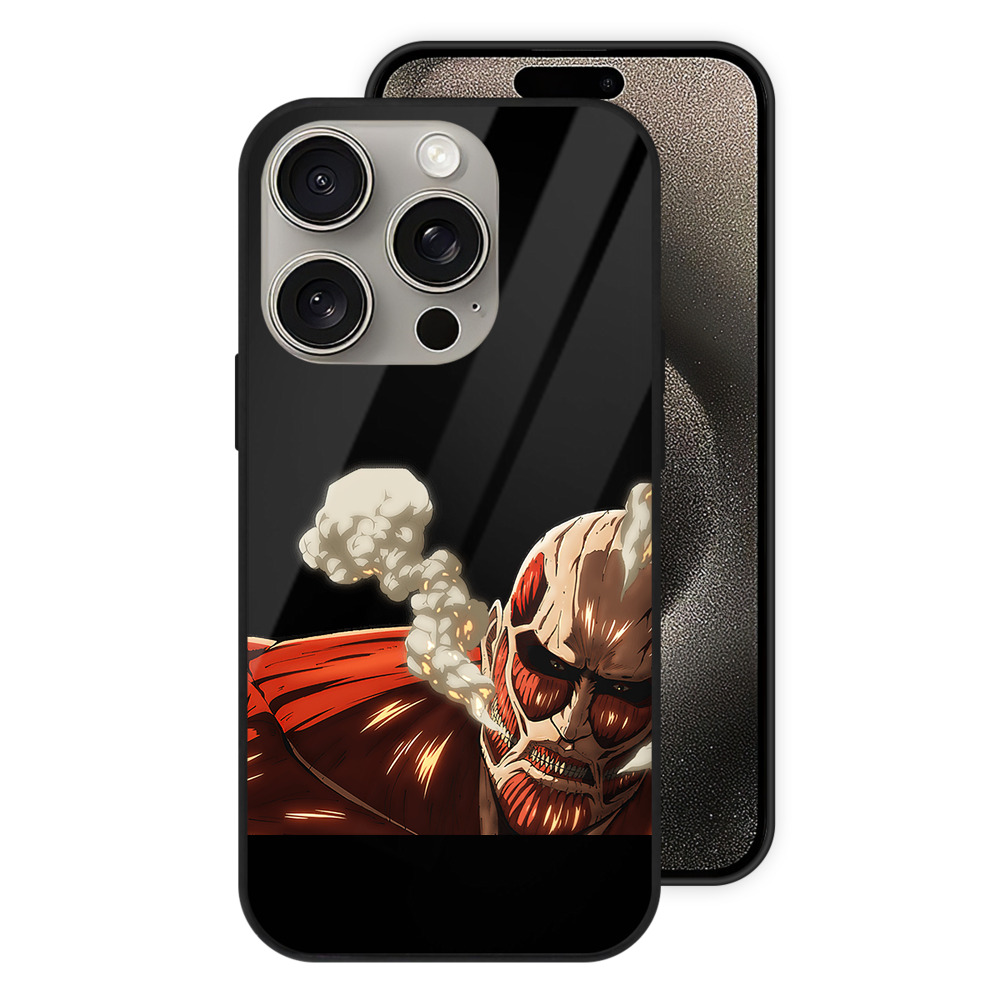 （画像用） 進撃の巨人 Attack on Titan 【iPhone15Pro対応】スマホケース 耐衝撃＆黄変防止 背面ガラス