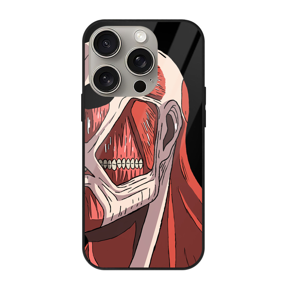 （画像用） 進撃の巨人 Attack on Titan 【iPhone15Pro対応】スマホケース 耐衝撃＆黄変防止 背面ガラス