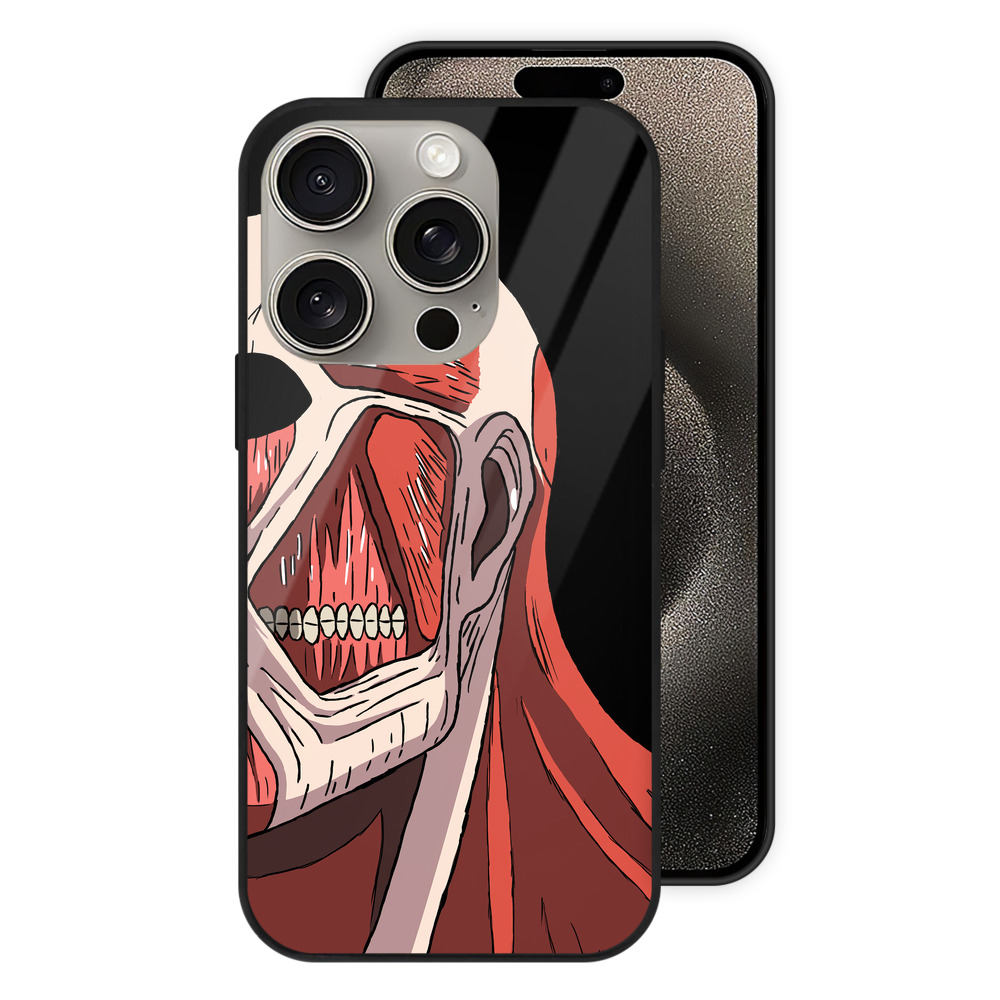 （画像用） 進撃の巨人 Attack on Titan 【iPhone15Pro対応】スマホケース 耐衝撃＆黄変防止 背面ガラス