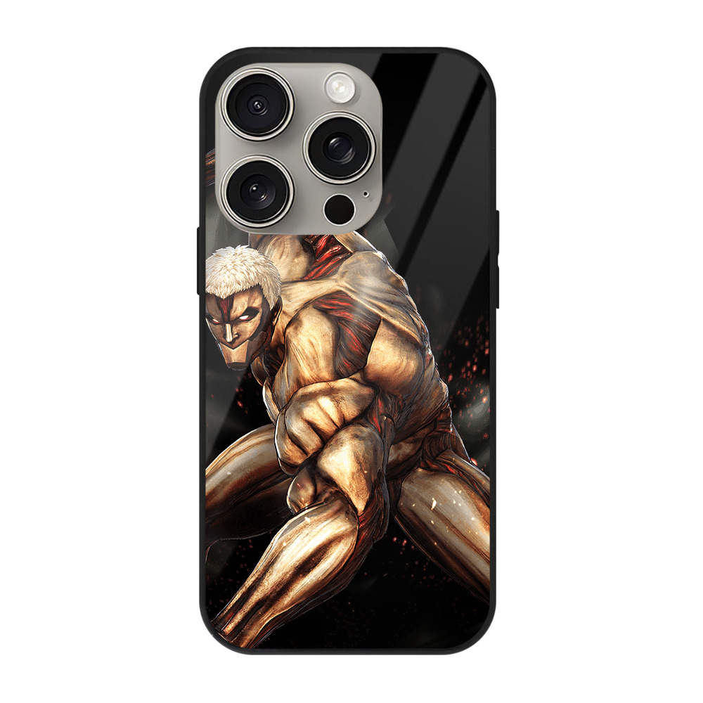 （画像用） 進撃の巨人 Attack on Titan 【iPhone15Pro対応】スマホケース 耐衝撃＆黄変防止 背面ガラス